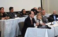 A panel of experts at a combination product conference last month discuss the developments and challenges faced in product development and communication with the various centers at FDA. MedTech Intelligence photo.