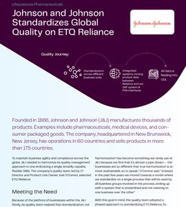 Johnson and Johnson Standardizes Global Quality on ETQ Reliance