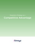 Regulatory strategy as a competitive advantage